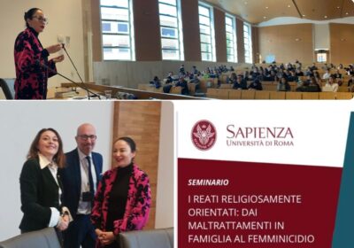 ROMA, L’ON. MARTINA SEMENZATO AL SEMINARIO SUI REATI RELIGIOSAMENTE ORIENTATI A LA SAPIENZA. PRESENTE ANCHE IL GIUDICE DE GIOIA