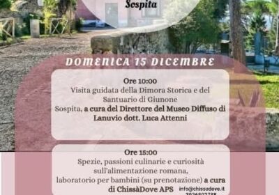 Dimore Storiche Regione Lazio, domenica 15 dicembre a Lanuvio