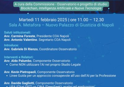 Napoli, si conclude il ciclo di approfondimenti del Coa sull’intelligenza artificiale