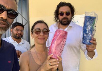 Donazione di materiale scolastico al campo profughi di Via Aristide Staderini