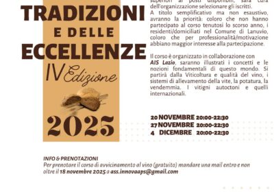 Lanuvio, Torna il Festival delle Tradizioni e delle Eccellenze